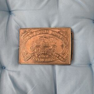 Henry Ford Detroit Model T Automobiles Vintage Belt Buckle